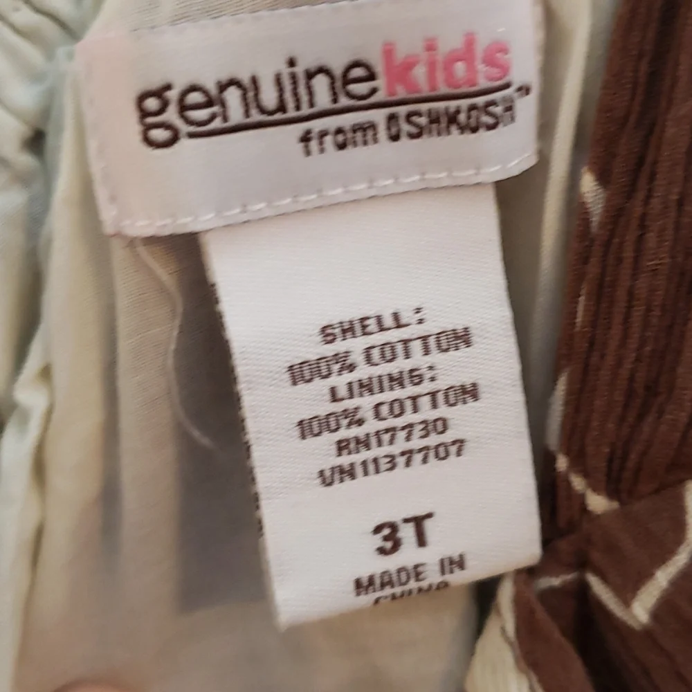 Genuine Kids OshKosh Brown Floral Dress NWT Size 3T - Picture 9 of 10